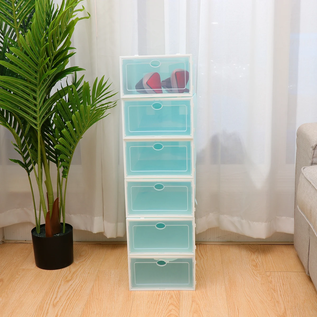 6pcs Thick Shoe Storage Boxes Stackable Racks Container Waterproof Organizer Bin Clear Door Home Tidy Shoes Box Durability
6pcs Thick Shoe Storage Boxes Stackable Racks Container Waterproof Organizer Bin Clear Door Home Tidy Shoes Box Durability