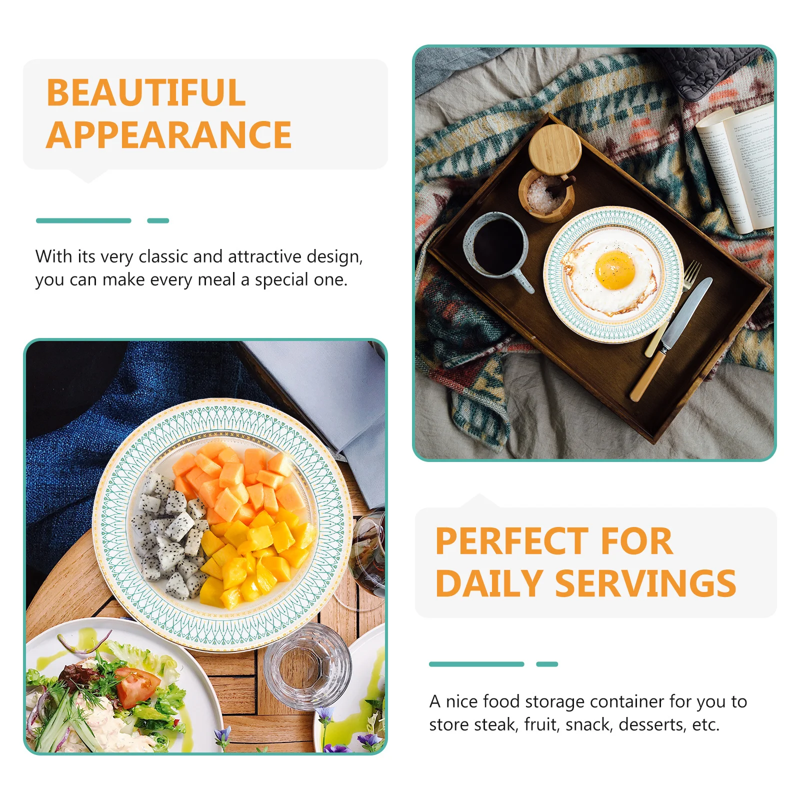 European Style Ceramic Steak Plate Multi-Use Serving Dish Ideal for Dinner Dessert Snack Storage Plate
European Style Ceramic Steak Plate Multi-Use Serving Dish Ideal for Dinner Dessert Snack Storage Plate