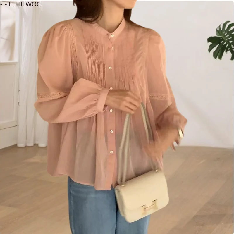 Cotton Blends Lace Ruffles Tops Blusas 2025 Cute Sweet Girls Chic Korea Japan Retro Button Solid Pink Women Shirts Blouses
Cotton Blends Lace Ruffles Tops Blusas 2025 Cute Sweet Girls Chic Korea Japan Retro Button Solid Pink Women Shirts Blouses