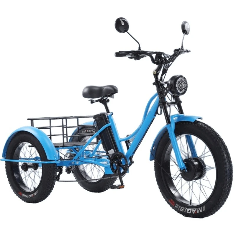 Electric Bike For Man 24-Inch 750W 48V Three Wheeled Electric Vehicle Fat Tire Pedal Powerful Electric Tricycle For Adults Elder
Electric Bike For Man 24-Inch 750W 48V Three Wheeled Electric Vehicle Fat Tire Pedal Powerful Electric Tricycle For Adults Elder