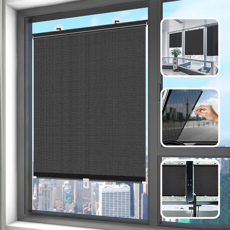Cordless Blackout Roller Blinds Retractable Sun Shade Window Cover No Drill Installation for Home Office Car Sun-shading Curtain
Cordless Blackout Roller Blinds Retractable Sun Shade Window Cover No Drill Installation for Home Office Car Sun-shading Curtain