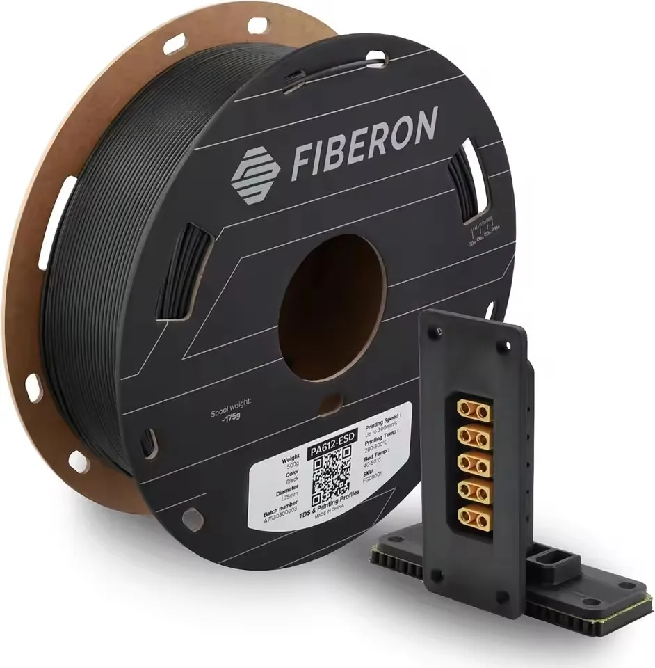 Polymaker Fiberon PA612-ESD 0.5kg 1.75mm ESD Safe Nylon Carbon Fiber 3D Printing Filament Line Consumable
Polymaker Fiberon PA612-ESD 0.5kg 1.75mm ESD Safe Nylon Carbon Fiber 3D Printing Filament Line Consumable