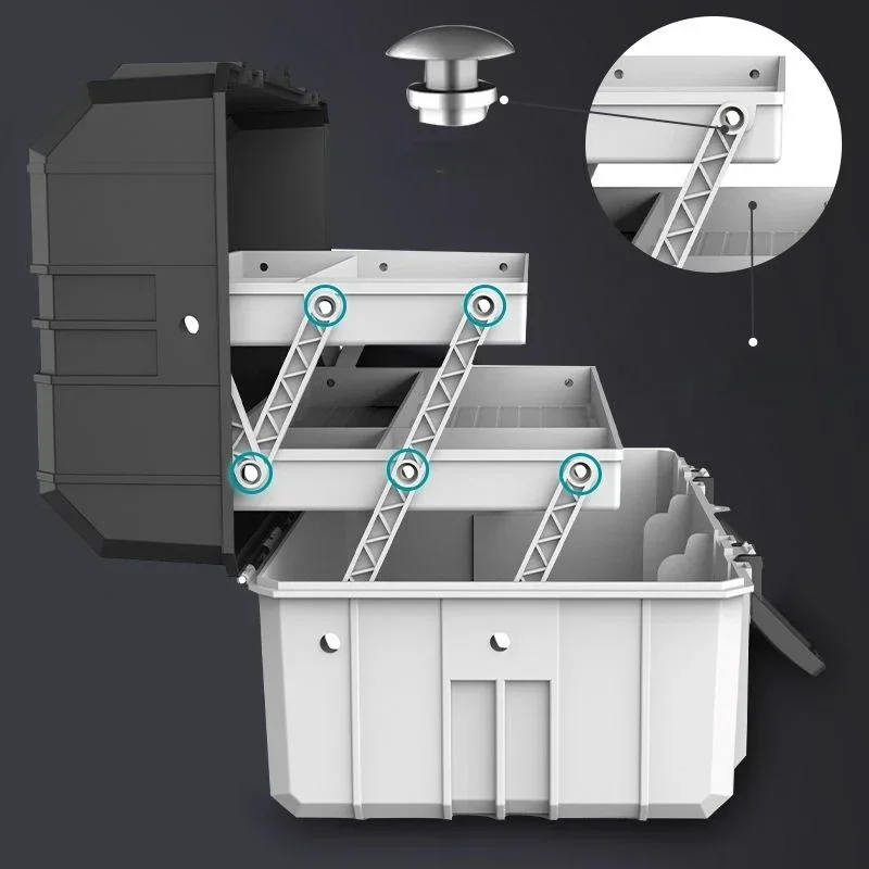 Professional System Tool Storage Box 3-tier Plastic Tool Box Garage Accessories Hard Cary Case Waterproof Suitcase Stackable
Professional System Tool Storage Box 3-tier Plastic Tool Box Garage Accessories Hard Cary Case Waterproof Suitcase Stackable