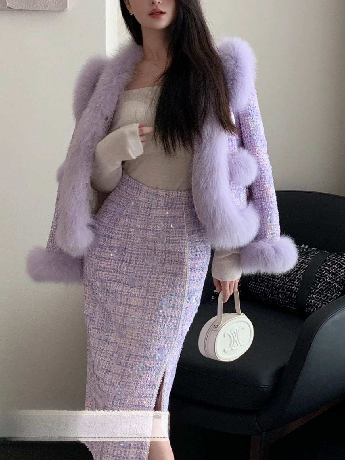 Ice Has Come | Purple Wisteria High Waist Slit ort Skirt Embroidered Sequin Bodycon Dr for Ladies Ele Sle
Ice Has Come | Purple Wisteria High Waist Slit ort Skirt Embroidered Sequin Bodycon Dr for Ladies Ele Sle