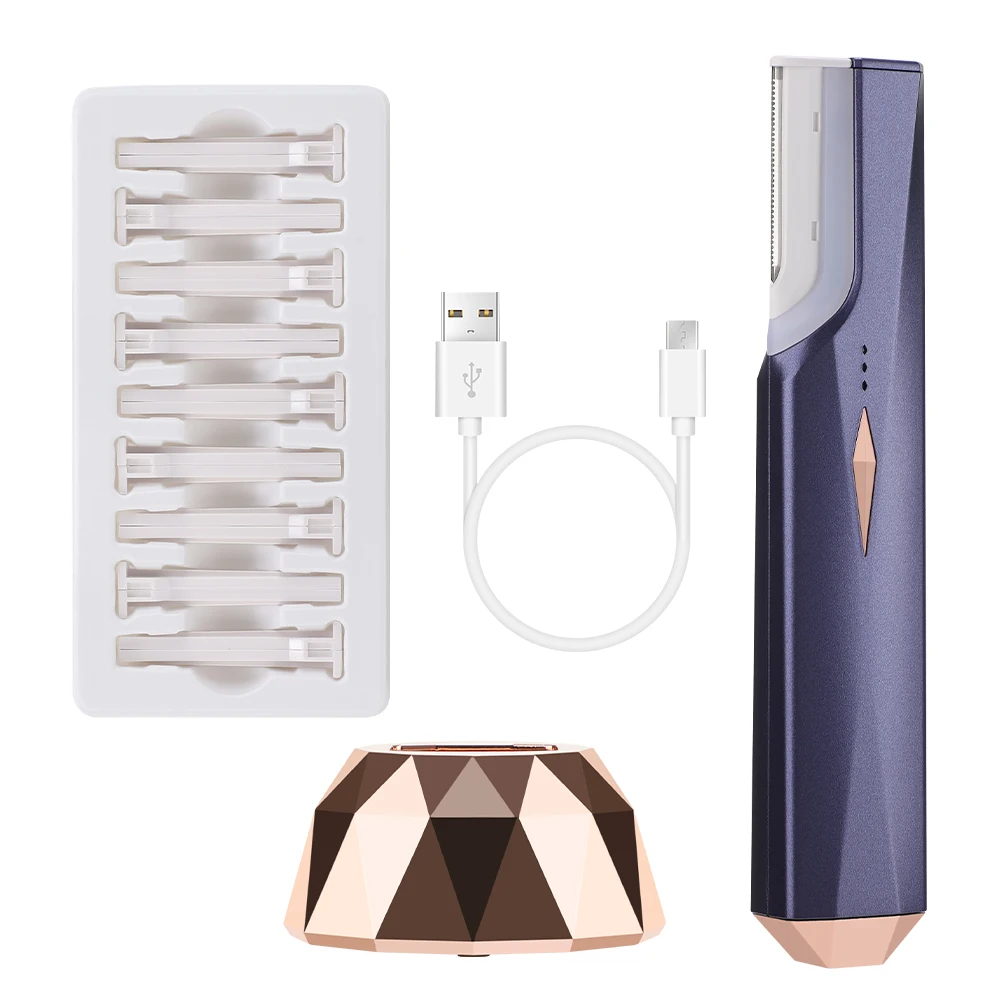 Electric Women Shaver Sonic Dermaplaning Razor Facial Exfoliation Hair Remover LED Face Fuzz Hair Scraper With 9 Cutter Head
Electric Women Shaver Sonic Dermaplaning Razor Facial Exfoliation Hair Remover LED Face Fuzz Hair Scraper With 9 Cutter Head