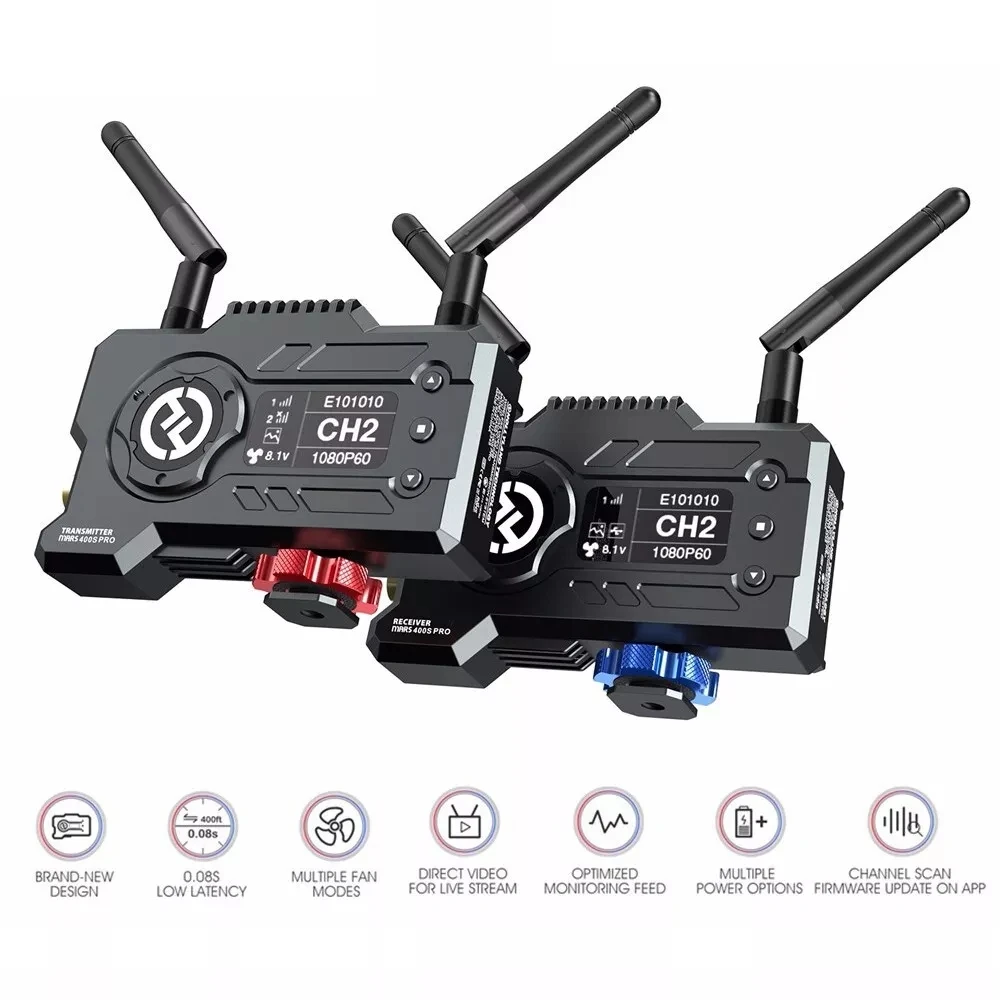 Mars 400S PRO 400FT 4K Wireless HD Video Transmission System SDI/HD-MI Input Output Image Transmitter Receiver Kit
Mars 400S PRO 400FT 4K Wireless HD Video Transmission System SDI/HD-MI Input Output Image Transmitter Receiver Kit