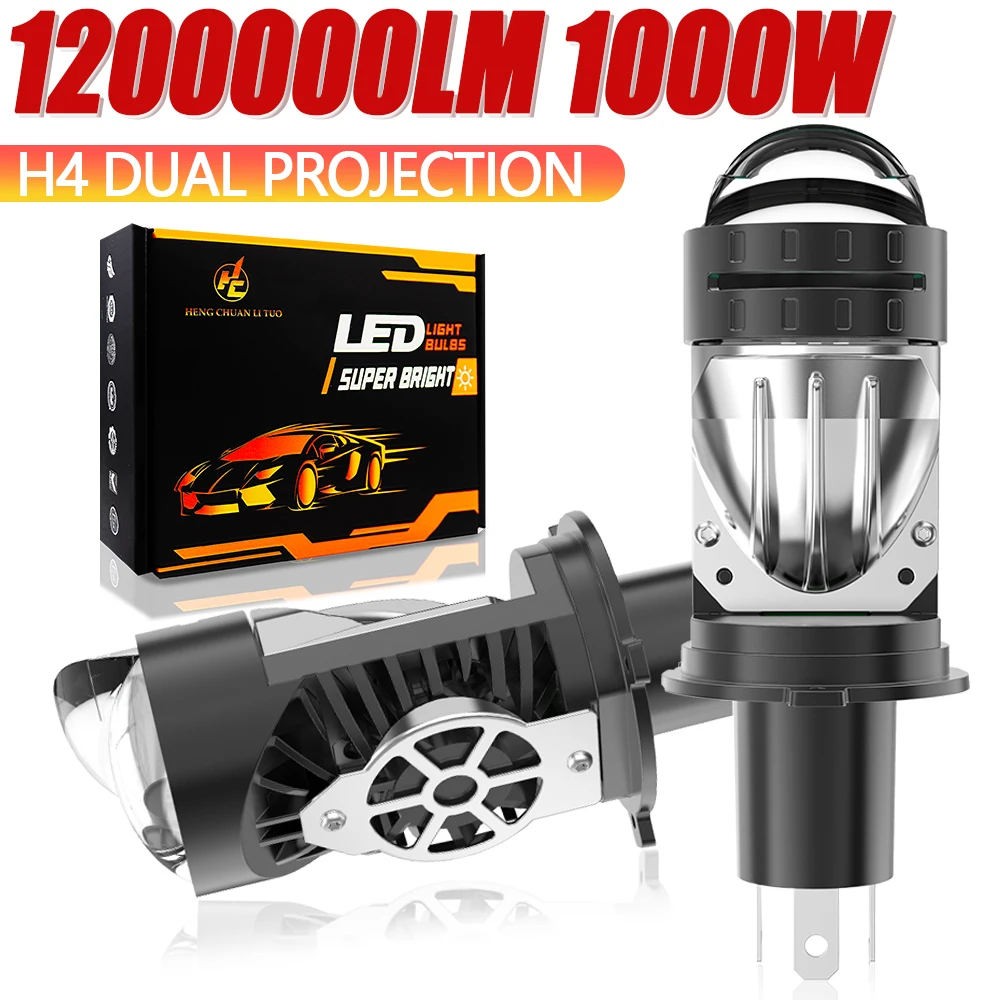 Mini Projector Lens H4 LED Lights CANBUS Car/Motorcycle 9003 HIB2 Headlight Bulbs Kit 1000000LM Hi/Lo Beam Automotive LHD RHD
Mini Projector Lens H4 LED Lights CANBUS Car/Motorcycle 9003 HIB2 Headlight Bulbs Kit 1000000LM Hi/Lo Beam Automotive LHD RHD