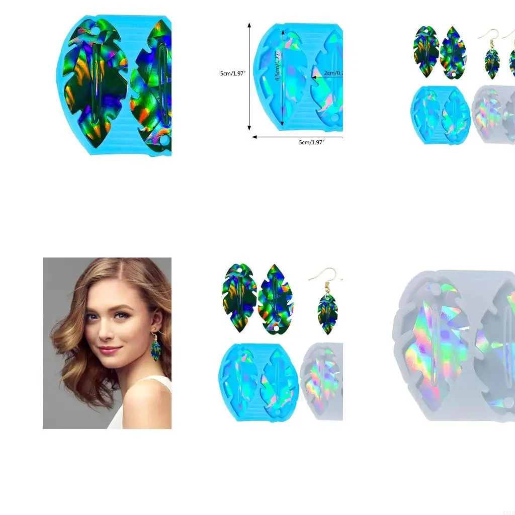 Silicone Earring Mold Epoxy Resin Molds Jewelry Casting Tools Earring Hooks DIY
Silicone Earring Mold Epoxy Resin Molds Jewelry Casting Tools Earring Hooks DIY