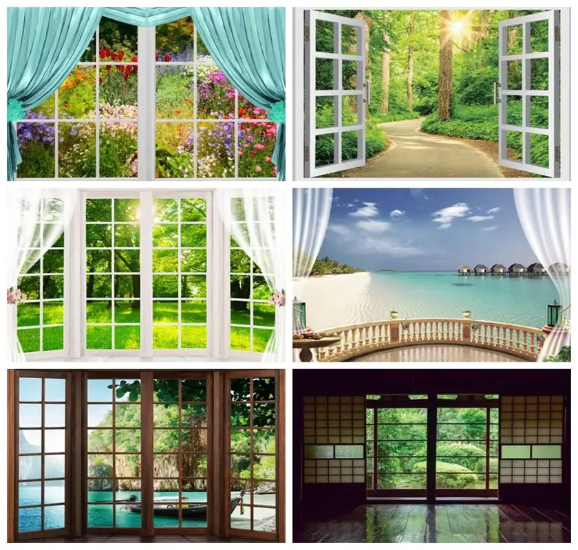 Laeacco Spring Window Scenery Photography Backdrop White Windowsill Floral Green Forest Natural Kids Adults Portrait Background
Laeacco Spring Window Scenery Photography Backdrop White Windowsill Floral Green Forest Natural Kids Adults Portrait Background