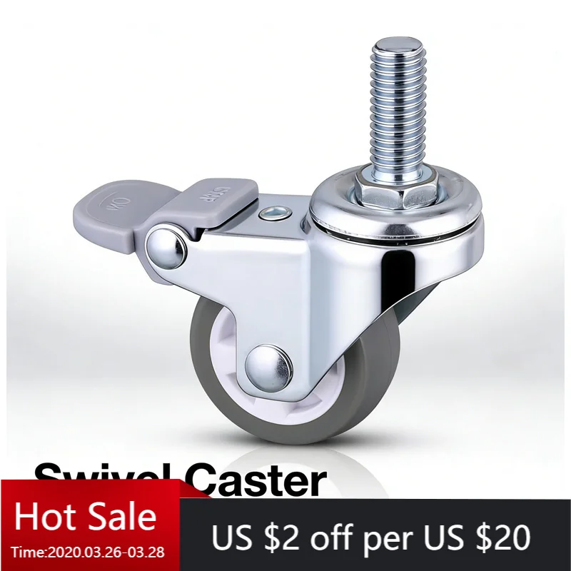 4 Pcs 1 inch 25mm Gray TPE Caster M6 Thread Silent Wheels for Office Furniture Cabinets & Home Storage
4 Pcs 1 inch 25mm Gray TPE Caster M6 Thread Silent Wheels for Office Furniture Cabinets & Home Storage