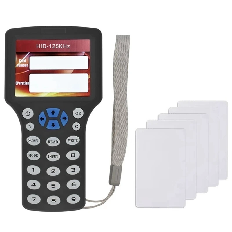 AAAEL-10 Frequency RFID NFC Smart Card Reader Writer Duplicator+5XUID Card 125K 13.56Mhz RFID Copier Key Replicator
AAAEL-10 Frequency RFID NFC Smart Card Reader Writer Duplicator+5XUID Card 125K 13.56Mhz RFID Copier Key Replicator