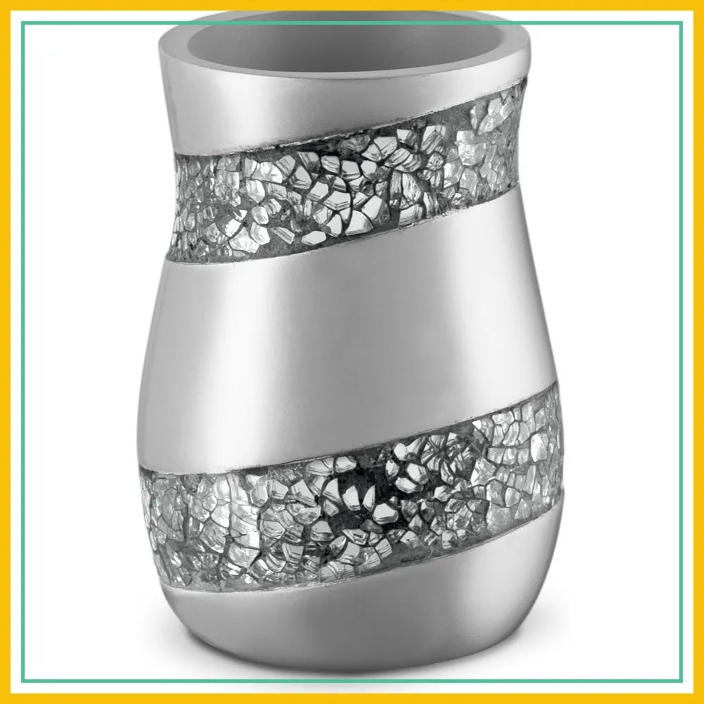 Silver Mosaic Bathroom Cup - Electric Toothbrush & Toothpaste Holder, Tumbler for Toothbrushes, Makeup Brushes
Silver Mosaic Bathroom Cup - Electric Toothbrush & Toothpaste Holder, Tumbler for Toothbrushes, Makeup Brushes