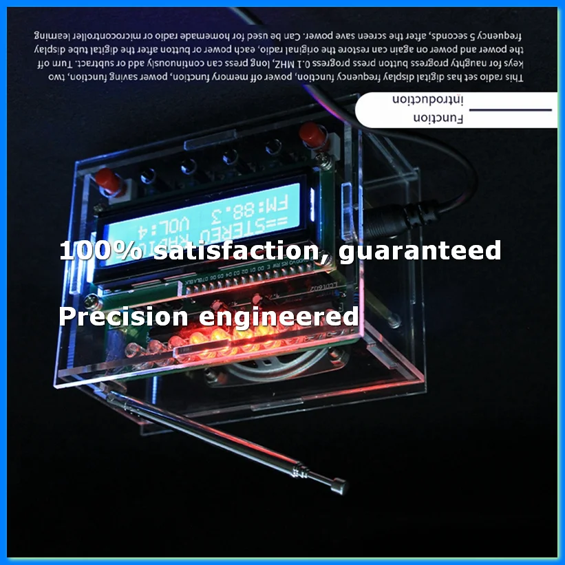 FM Radio Electronic Kit Production Welding RDA5807 Adjustable Frequency 87-108MHZ with LCD Display LED Light for DIY-A31R
FM Radio Electronic Kit Production Welding RDA5807 Adjustable Frequency 87-108MHZ with LCD Display LED Light for DIY-A31R
