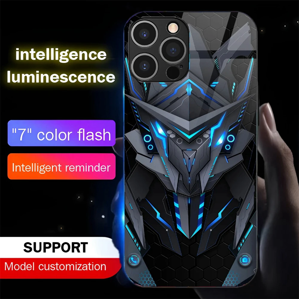 Battle Armor Mech Design LED Calling Light Flash Phone Case Smart Luminous Cover For iPhone 16 E 15 14 13 12 11 Pro Max XR Plus
Battle Armor Mech Design LED Calling Light Flash Phone Case Smart Luminous Cover For iPhone 16 E 15 14 13 12 11 Pro Max XR Plus