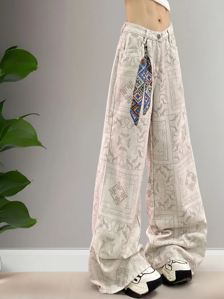 Spring 2026 High Waist Straight Leg Wide Leg Jeans Washed Casual Print Loose Drapey Denim Pants Women's Fashion
Spring 2026 High Waist Straight Leg Wide Leg Jeans Washed Casual Print Loose Drapey Denim Pants Women's Fashion