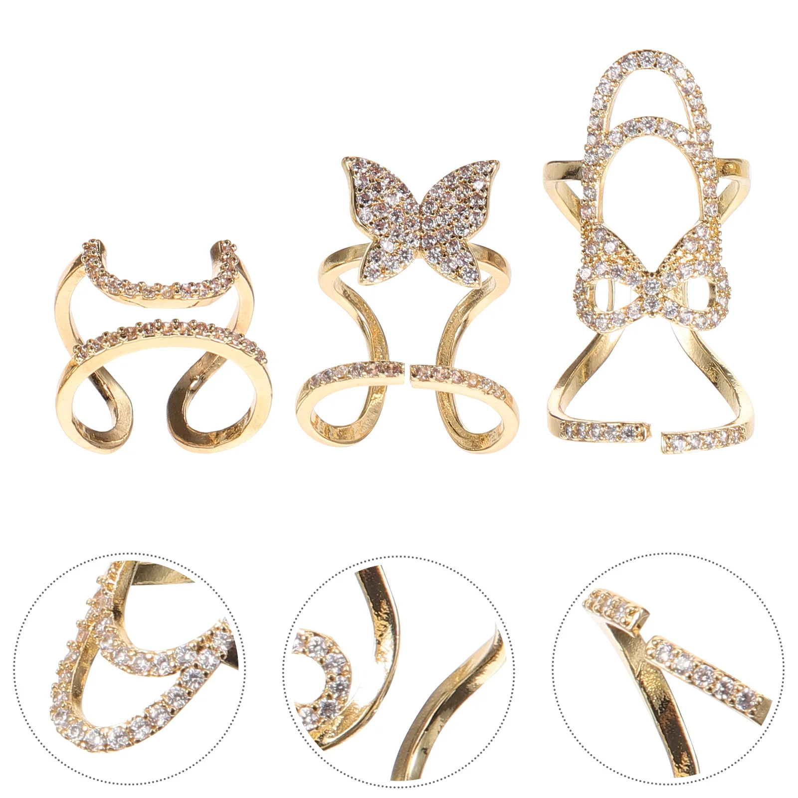 3 Pcs Zircon Nail Cover Rings KC Gold 9859 9640 K1062 Exquisite Jewelry Set for Women Comfortable Versatile Nail Rings
3 Pcs Zircon Nail Cover Rings KC Gold 9859 9640 K1062 Exquisite Jewelry Set for Women Comfortable Versatile Nail Rings