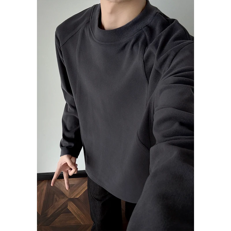 Осень-зима 2025: теплые футболки с длинными рукавами для мужчин, повседневные однотонные футболки с круглым вырезом, мужская свободная футболка в стиле Харадзюку
Осень-зима 2025: теплые футболки с длинными рукавами для мужчин, повседневные однотонные футболки с круглым вырезом, мужская свободная футболка в стиле Харадзюку