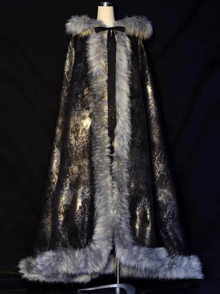 Cloak Hanfu For Women Winter Long Chinese Style Ancient Costume Cape With Fleece Lining Thickened Warm Ancient Style Large Cloak 
Cloak Hanfu For Women Winter Long Chinese Style Ancient Costume Cape With Fleece Lining Thickened Warm Ancient Style Large Cloak