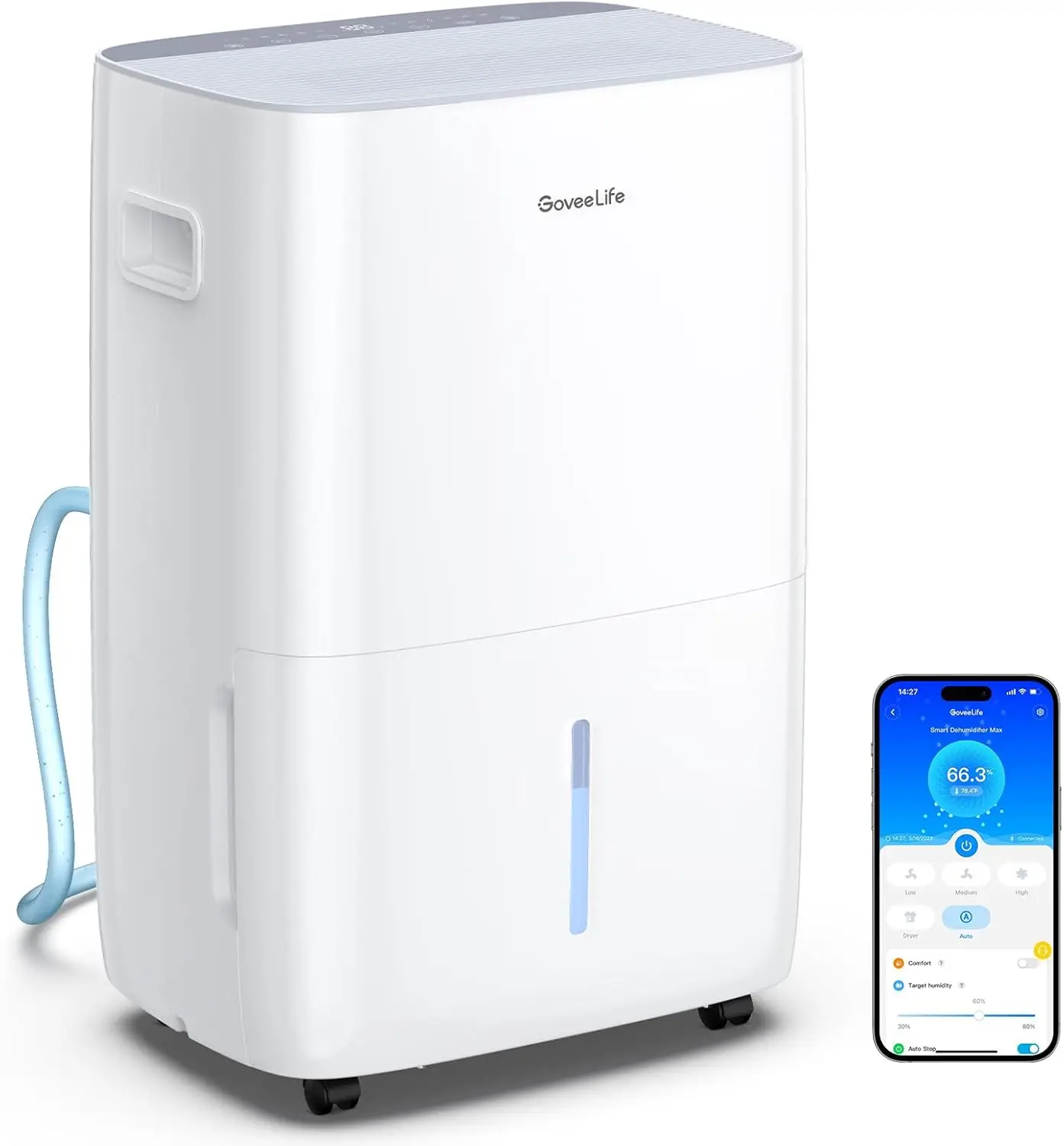 Dehumidifier for Home 4,500 Sq.Ft, 50 to 137 Pint Smart Auto Humidity Control, Drain Hose, 2.0Gal Bucket, Compressor
Dehumidifier for Home 4,500 Sq.Ft, 50 to 137 Pint Smart Auto Humidity Control, Drain Hose, 2.0Gal Bucket, Compressor