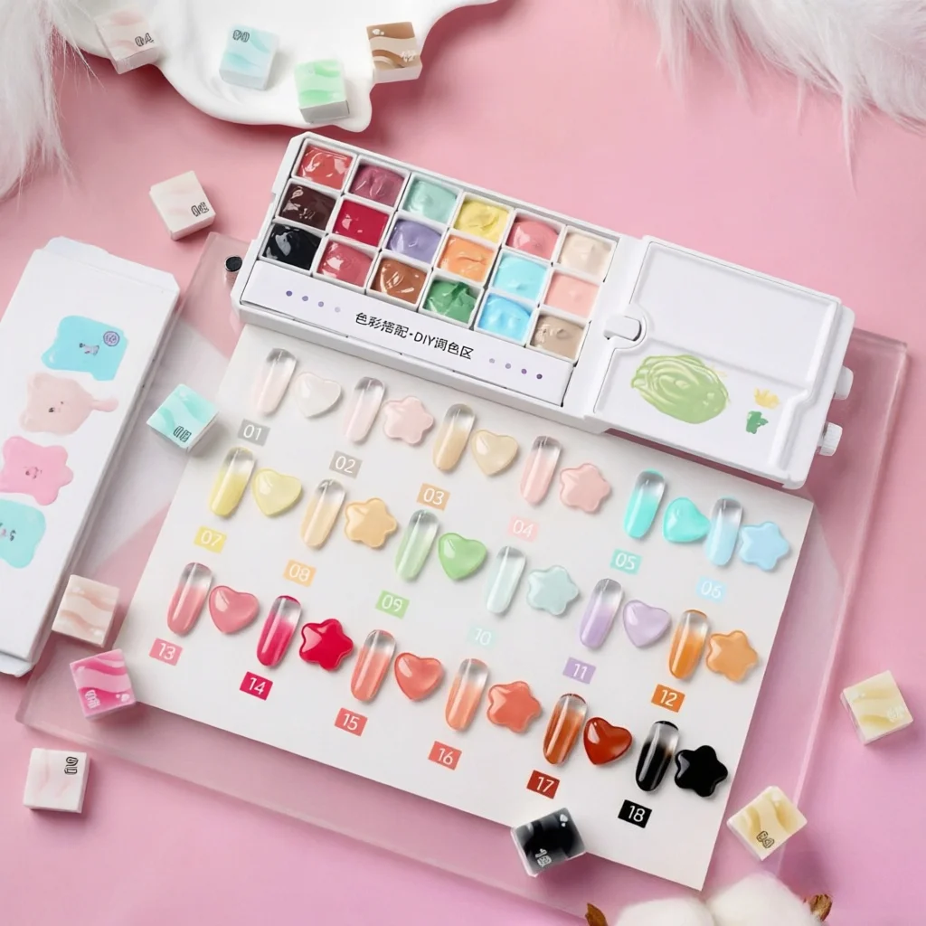 18 Colors Mordda Gel Nail Palette Gradient Nail Art Sponge Patting Paste No Wipe Soak Off UV Gel Varnish for Manicure DIY Design
18 Colors Mordda Gel Nail Palette Gradient Nail Art Sponge Patting Paste No Wipe Soak Off UV Gel Varnish for Manicure DIY Design