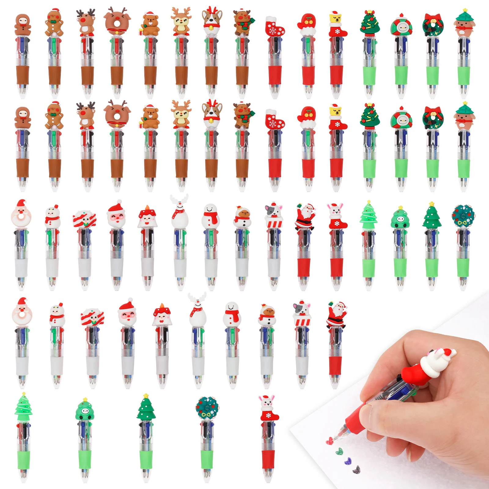 60Pcs 4 in1 Multicolor Ballpoint Pen 22Pcs Single PenCore 0.5mm Ballpoint Pen for Student Stationery Office Marker Pen Xmas Gift
60Pcs 4 in1 Multicolor Ballpoint Pen 22Pcs Single PenCore 0.5mm Ballpoint Pen for Student Stationery Office Marker Pen Xmas Gift