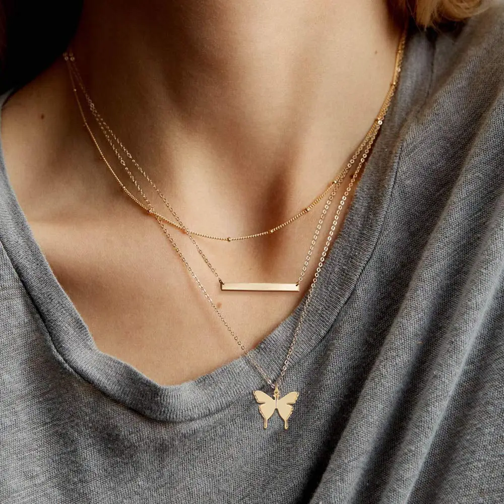 Shevalu Layered Necklace 14K Gold Plated Jewelry Set for Women New Designer Neck Chain Butterfly Pendant Choker Lady Luxury Gift
Shevalu Layered Necklace 14K Gold Plated Jewelry Set for Women New Designer Neck Chain Butterfly Pendant Choker Lady Luxury Gift