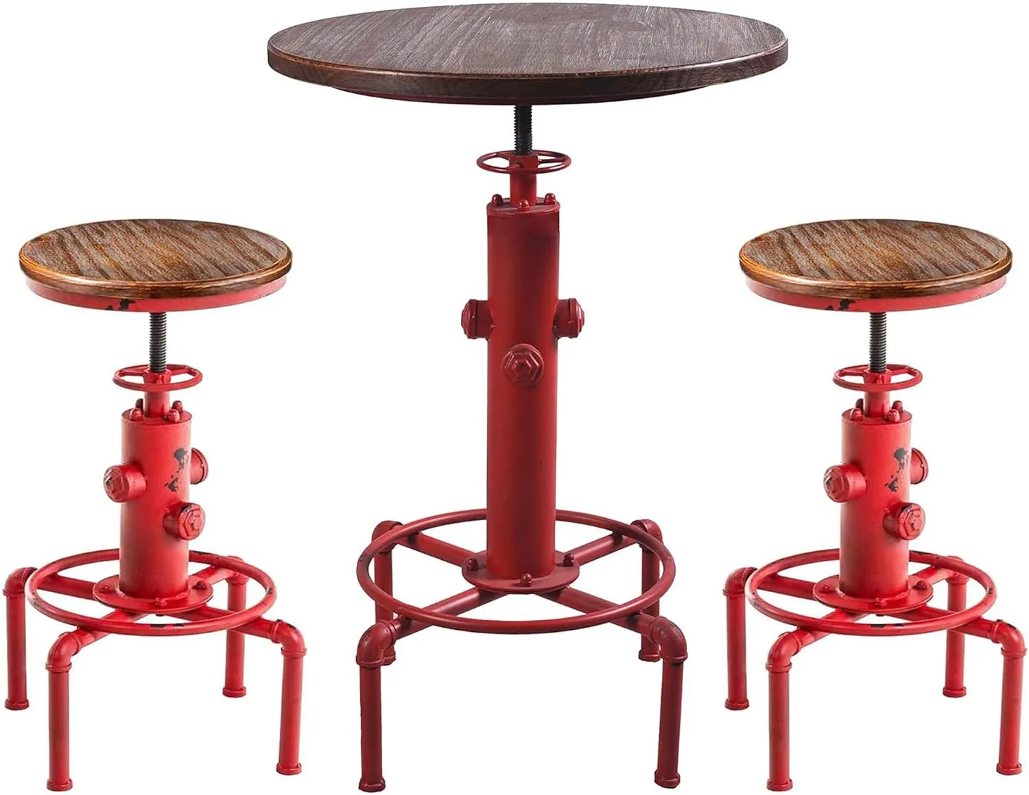 Винтажный набор из 2 барных стульев и стола в индустриальном стиле для кафе/кофейни
Винтажный набор из 2 барных стульев и стола в индустриальном стиле для кафе/кофейни