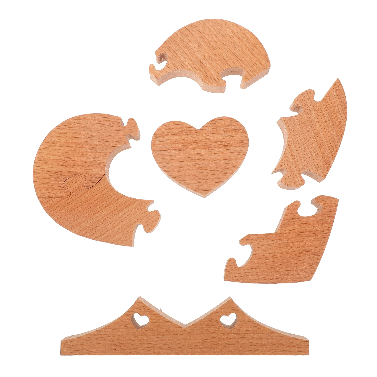 1pc Heart Shaped Adornment Desktop Decor Wood Craft Puzzle Creative Practical Compact Size Home Centerpieces
1pc Heart Shaped Adornment Desktop Decor Wood Craft Puzzle Creative Practical Compact Size Home Centerpieces