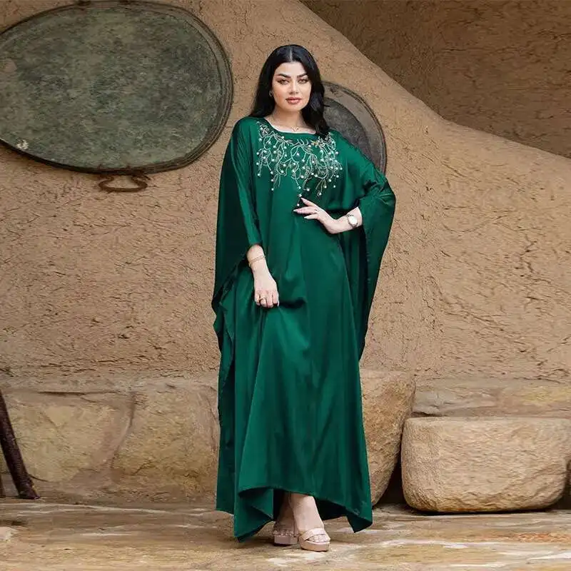 Ky1324 Women's Muslim Robe Fashion Nail Bead Matte Satin Party Evening Dress Robe Abaya Ramadan Dubai Luxury Islam Elegant
Ky1324 Women's Muslim Robe Fashion Nail Bead Matte Satin Party Evening Dress Robe Abaya Ramadan Dubai Luxury Islam Elegant