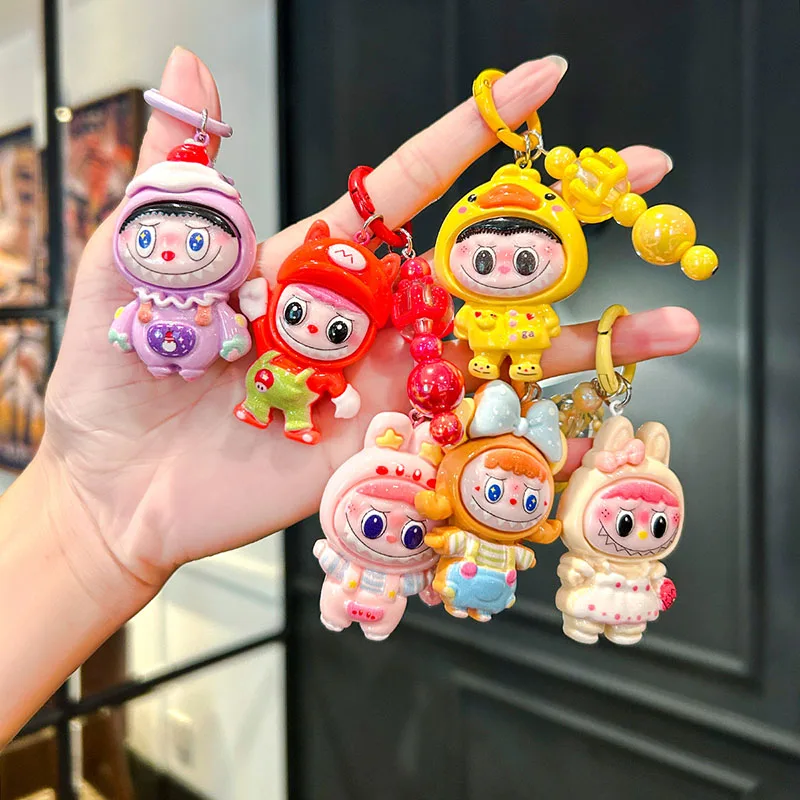 New Resin Labubu Keychain pendant Kawaii Particles Charms Bag Cell Phone Charm Key Chain Decoration Car Key Accessories Gifts
New Resin Labubu Keychain pendant Kawaii Particles Charms Bag Cell Phone Charm Key Chain Decoration Car Key Accessories Gifts