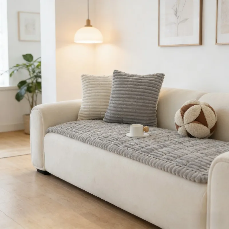 Thick Warm Plush Sofa Cushion Cover Non Slip Winter Straight Row Seat Protector For Living Room Home Use
Thick Warm Plush Sofa Cushion Cover Non Slip Winter Straight Row Seat Protector For Living Room Home Use