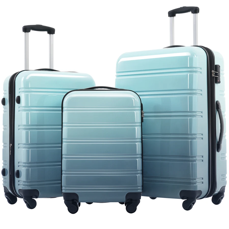 Hardshell Luggage Sets 3 Piece for Travel, Polycarbonate, Gradient Blue, Expandable with Spinner Wheels and TSA Lock, Lightweig
Hardshell Luggage Sets 3 Piece for Travel, Polycarbonate, Gradient Blue, Expandable with Spinner Wheels and TSA Lock, Lightweig