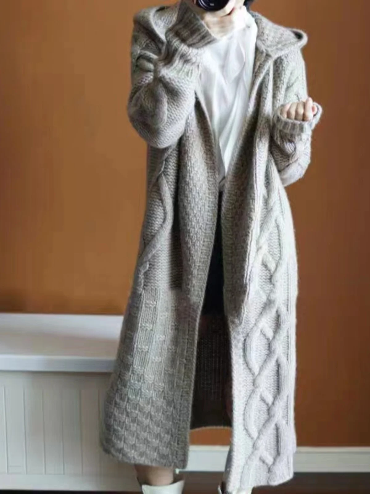 Lazy Sle Long Sve Hooded Open Cardigan Women's plus Size Thiened Autumn Winter Sweater Brand Discount Tag Removed
Lazy Sle Long Sve Hooded Open Cardigan Women's plus Size Thiened Autumn Winter Sweater Brand Discount Tag Removed