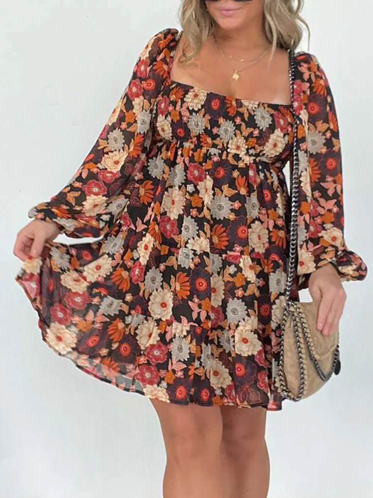 Square Collar Women Print Mini Dress Elegant Female 2024 Spring Summer Dress Casual Loose Streetwear Hollow Out Dress Vestido
Square Collar Women Print Mini Dress Elegant Female 2024 Spring Summer Dress Casual Loose Streetwear Hollow Out Dress Vestido
