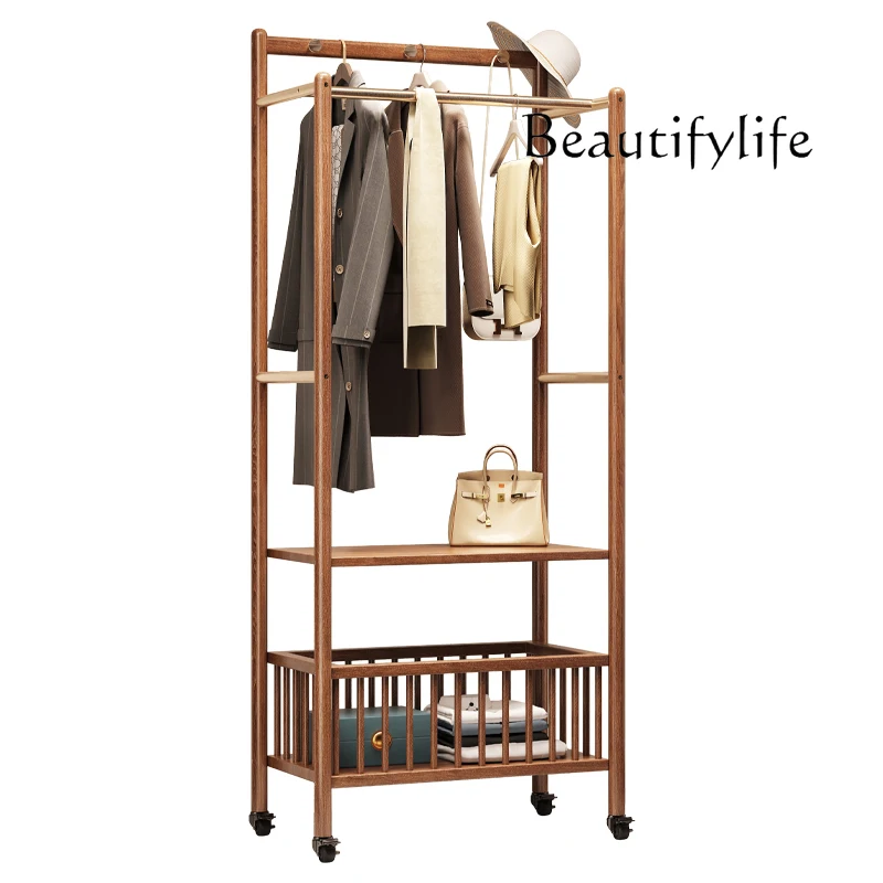 Ash wood hanger floor-to-ceiling bedroom light luxury solid wood coat rack living room storage bag rack
Ash wood hanger floor-to-ceiling bedroom light luxury solid wood coat rack living room storage bag rack