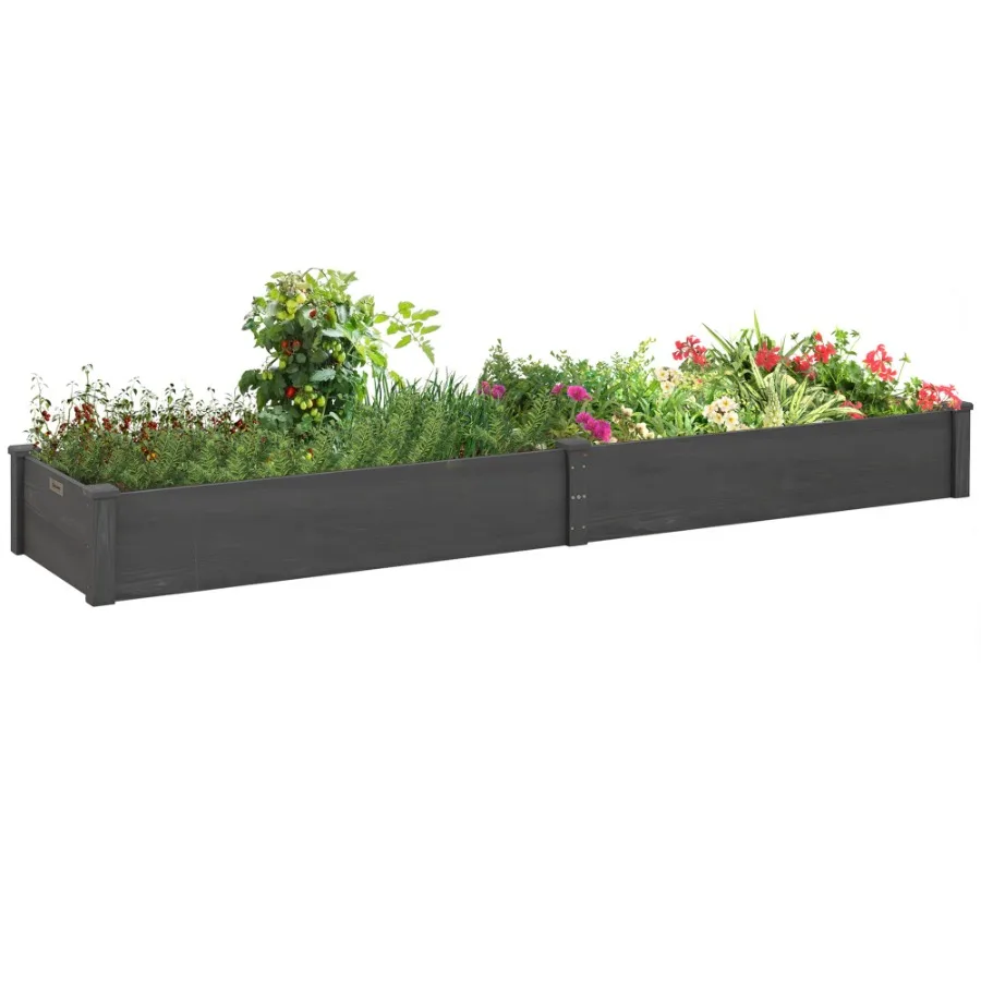 8x2ft Wooden Raised Garden Bed Kit Elevated Planter with 2 Boxes Self Draining Bm and Liner Patio to Grow Vegetables Herbs and
8x2ft Wooden Raised Garden Bed Kit Elevated Planter with 2 Boxes Self Draining Bm and Liner Patio to Grow Vegetables Herbs and