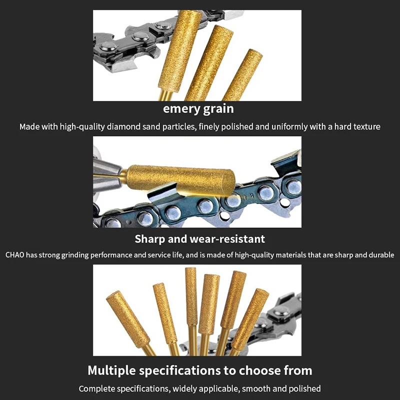 8Pcs Chainsaw Bits Titanium Plated Sharpener High Hardness Electric Chainsaw File 4/4.8/5.5mm Chainsaw Sharpener Stone
8Pcs Chainsaw Bits Titanium Plated Sharpener High Hardness Electric Chainsaw File 4/4.8/5.5mm Chainsaw Sharpener Stone