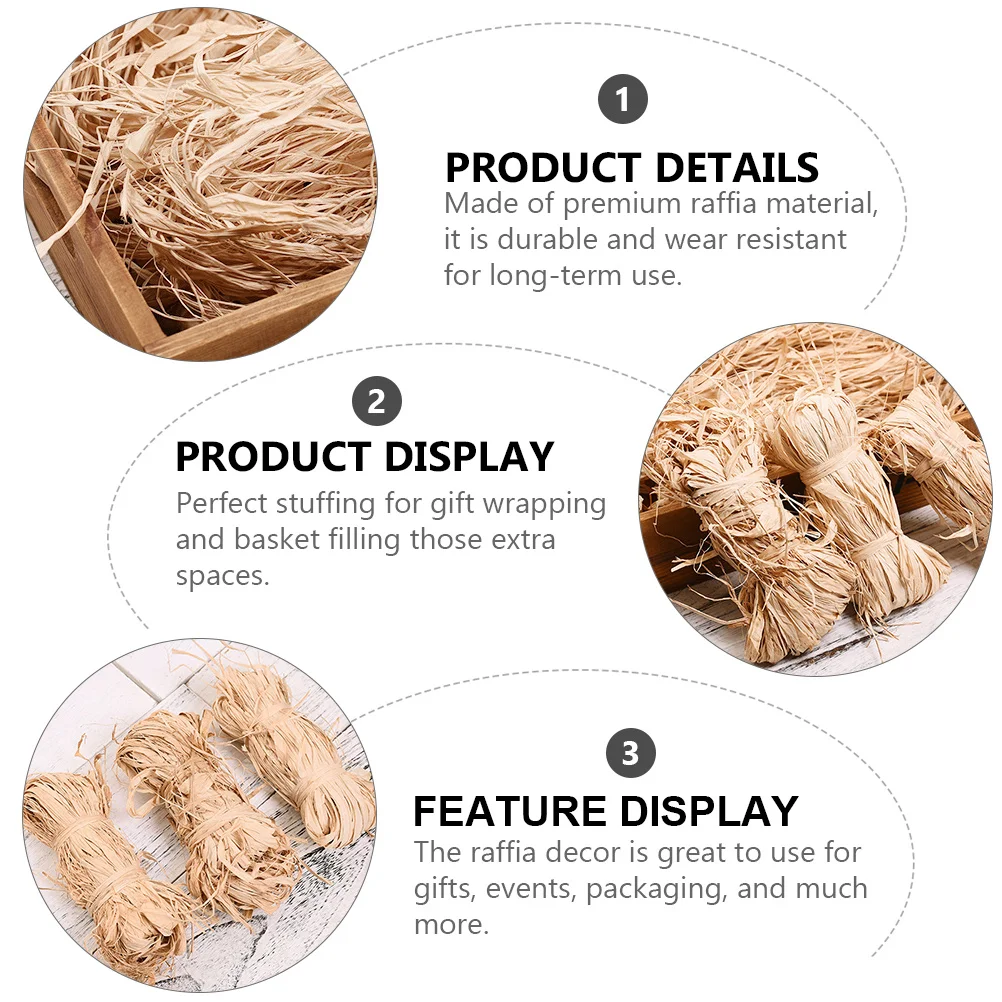 3pcs Raffia Filler Decor Wedding Gift Boxes Filling Material Natural Diy Bunches For Candy Boxes Flower Packaging Supplies
3pcs Raffia Filler Decor Wedding Gift Boxes Filling Material Natural Diy Bunches For Candy Boxes Flower Packaging Supplies