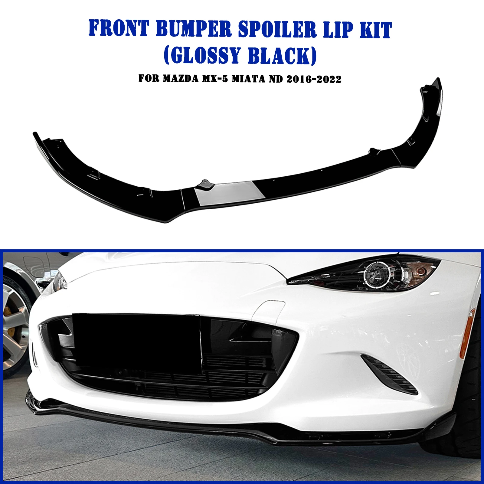 Front Bumper Spoiler Lip Splitter Separator Guard Cover Lower Blade Aprons Cover Trim For Mazda MX-5 Miata ND 2016-2025 2024
Front Bumper Spoiler Lip Splitter Separator Guard Cover Lower Blade Aprons Cover Trim For Mazda MX-5 Miata ND 2016-2025 2024