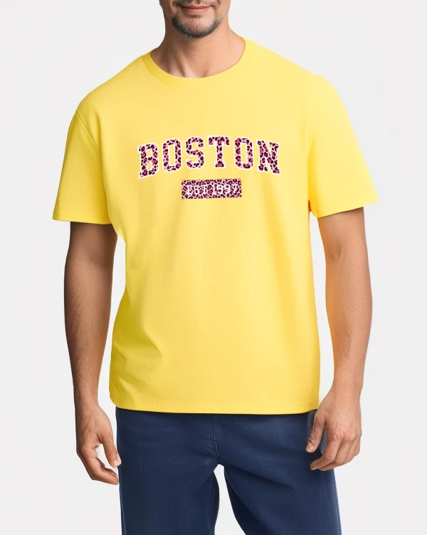 Pink Leopard Print Boston Print Men T-Shirt Summer Casual T Shirts All-Match Crewneck Tops Oversized Soft Trendy Streetwear
Pink Leopard Print Boston Print Men T-Shirt Summer Casual T Shirts All-Match Crewneck Tops Oversized Soft Trendy Streetwear