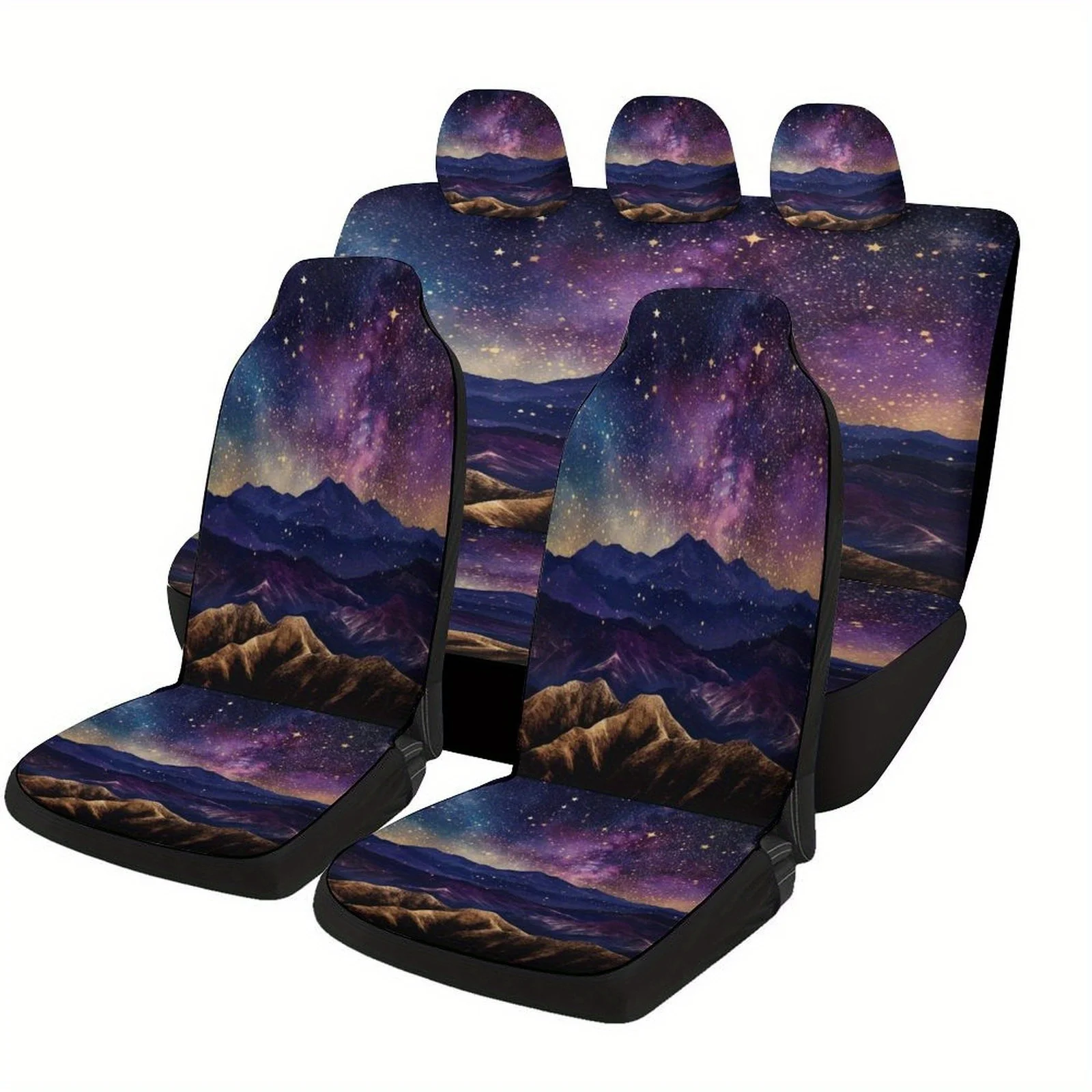 Starry Night Sky Car Seat Cover Set - Vibrant For Galaxy Design, Durable Polyester, Full Coverage For Front & Rear Seats, Fits M
Starry Night Sky Car Seat Cover Set - Vibrant For Galaxy Design, Durable Polyester, Full Coverage For Front & Rear Seats, Fits M
