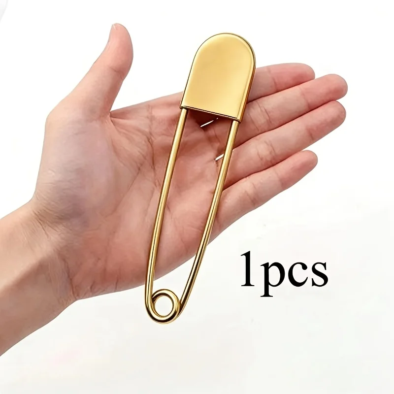Heavy-Duty Large Gold Safety Pin, Stainless Steel Material, Ideal for Laundry Organization and Ornament Decoration
Heavy-Duty Large Gold Safety Pin, Stainless Steel Material, Ideal for Laundry Organization and Ornament Decoration