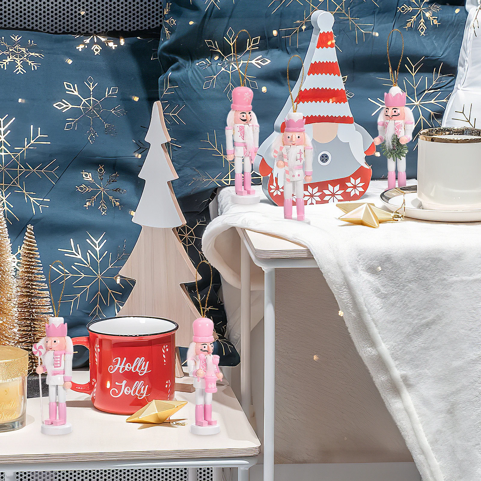 Holiday Nutcracker Set 5Pcs Xmas Hanging Ornament Craft Figure for Christmas Tree Festival Decoration Wooden Desktop Puppet Gift
Holiday Nutcracker Set 5Pcs Xmas Hanging Ornament Craft Figure for Christmas Tree Festival Decoration Wooden Desktop Puppet Gift