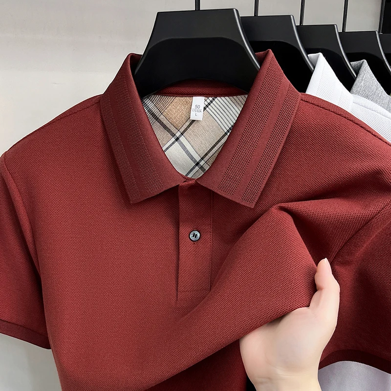 100% pure cotton short sleeve polo shirt designer brand solid color fashion comfort men's T-shirt summer new Korean casual top
100% pure cotton short sleeve polo shirt designer brand solid color fashion comfort men's T-shirt summer new Korean casual top