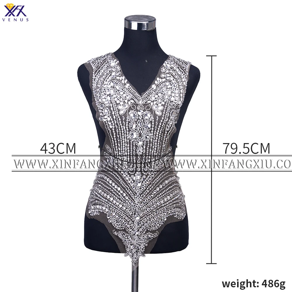 XFX VENUS 1 Piece Silver Rhinestones Crystal Stone Bodice Patches Beads Apprarel for Wedding Dresses Iron on Rhinestones Patch
XFX VENUS 1 Piece Silver Rhinestones Crystal Stone Bodice Patches Beads Apprarel for Wedding Dresses Iron on Rhinestones Patch