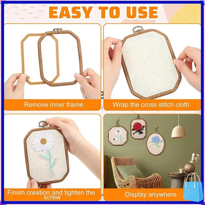 Любимый клиент, 9 шт., пяльцы для вышивания, имитация дерева, рамка для дисплея, круг, овальный, восьмиугольный для художественного ремесла, шитья и подвешивания Ornam
Любимый клиент, 9 шт., пяльцы для вышивания, имитация дерева, рамка для дисплея, круг, овальный, восьмиугольный для художественного ремесла, шитья и подвешивания Ornam