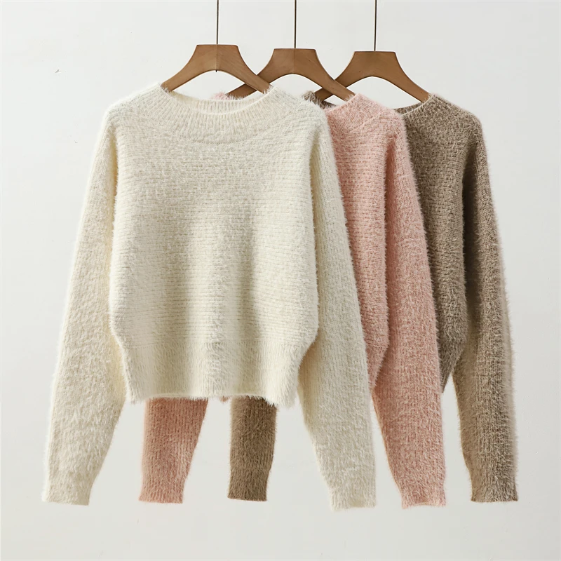 Off shoulder dual use pure desire niche spicy girl imitation mink fur knitted pullover fashionable high-end women's top sweater
Off shoulder dual use pure desire niche spicy girl imitation mink fur knitted pullover fashionable high-end women's top sweater