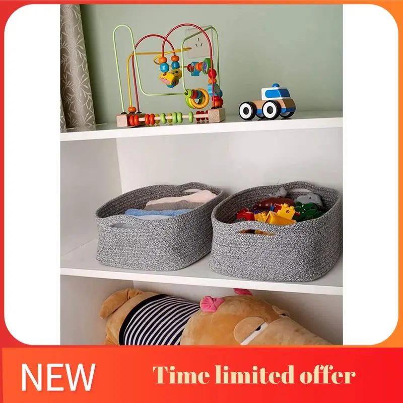 Rectangular Cotton Rope Storage Basket Toy Storage Basket Bathroom Storage Basket, A Durable Easy To Use
Rectangular Cotton Rope Storage Basket Toy Storage Basket Bathroom Storage Basket, A Durable Easy To Use