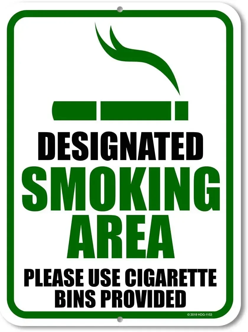 No Smoking Sign Designated Smoking Area inch by inch Metal Aluminum No Smoking Signs for Business metal plate
No Smoking Sign Designated Smoking Area inch by inch Metal Aluminum No Smoking Signs for Business metal plate