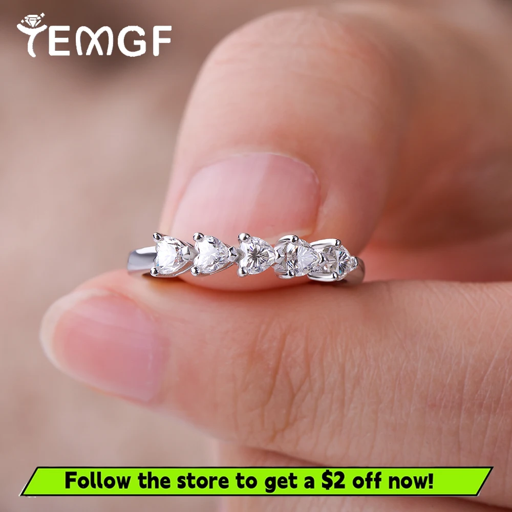 TEMGF Full 3mm Heart Cut Moissanite Ring With GRA S925 Sterling Silver Ring for Women Sparkling Fine Jewelry Couple Love Gifts
TEMGF Full 3mm Heart Cut Moissanite Ring With GRA S925 Sterling Silver Ring for Women Sparkling Fine Jewelry Couple Love Gifts